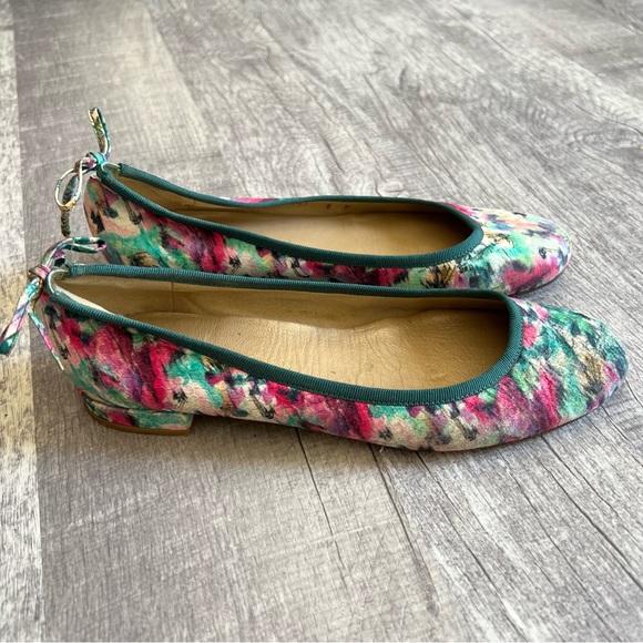 Stuart Weitzman Ballet Flats in Bright Crayon Nappa Size 8 - Picture 2 of 12